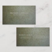 コンテンポラリーゴールデンフェイクセージ絵を描スエデ 名刺 (正面/裏面)