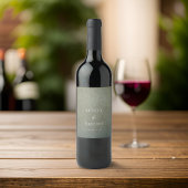 コンテンポラリーゴールデンフェイクセージ絵を描スエド結婚ズ ワインラベル