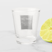 コンテンポラリーサンキュー結婚式の引き出物 ショットグラス (裏面)