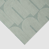 コンテンポラリーサージグリーンのアーチラインアート 薄葉紙 (詳細)