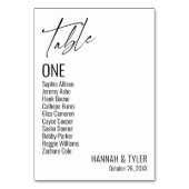 コンテンポラリーシンプルエレガントタイポグラフィ テーブルナンバー (裏面)