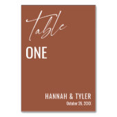 コンテンポラリーシンプルエレガントテラコッタ テーブルナンバー (裏面)