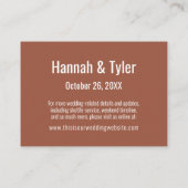 コンテンポラリーシンプルTerracotta宿泊施設 エンクロージャーカード (裏面)