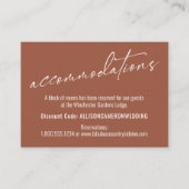 コンテンポラリーシンプルTerracotta宿泊施設 エンクロージャーカード (正面)