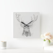 コンテンポラリースケッチ スクエア壁時計 (ホーム)