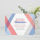 コンテンポラリーストライプ招待状7月4日 招待状 (スタンド正面)