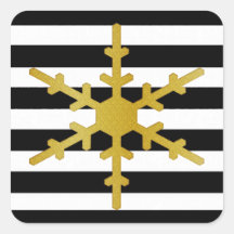 コンテンポラリーストライプSnowflake Stickers