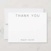 コンテンポラリータイポグラフィミニマパーソナライズされたリスト サンキューカード (正面)