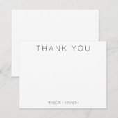 コンテンポラリータイポグラフィミニマパーソナライズされたリスト サンキューカード (正面/裏面)