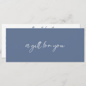 コンテンポラリーダスティブルーモダンギフト証書 (正面/裏面)