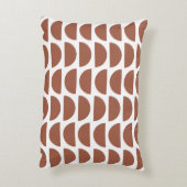 コンテンポラリーテラコッタ抽象芸術幾何プリント アクセントクッション (裏面(縦))