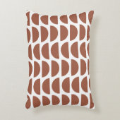 コンテンポラリーテラコッタ抽象芸術幾何プリント アクセントクッション (正面(垂直))