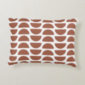 コンテンポラリーテラコッタ抽象芸術幾何プリント アクセントクッション (裏面)