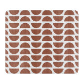 コンテンポラリーテラコッタ抽象芸術幾何プリント カッティングボード (正面)