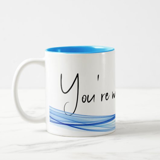 コンテンポラリーデザイン及び引用文 ツートーンマグカップ (左)