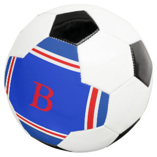 コンテンポラリーデザイン – ブルーホワイトとレッド サッカーボール