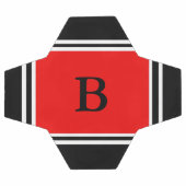 コンテンポラリーデザイン – 赤/黒 サッカーボール (フラット)