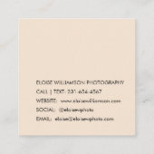 コンテンポラリートレンディーシックはっきりした書道ブラック スクエア名刺 (裏面)