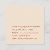 コンテンポラリートレンディーシックはっきりした書道赤 スクエア名刺 (裏面)