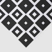 コンテンポラリートレンディー白黒の正方形パターン 薄葉紙 (詳細)