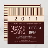 コンテンポラリーニューイストライプズイヴパーティの招待状 招待状 (正面/裏面)