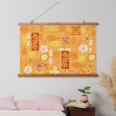 コンテンポラリーハワイアンアイコン 吊り下げ型タペストリー (寝室)