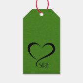 コンテンポラリーハートギフトラベル ギフトタグ (正面)