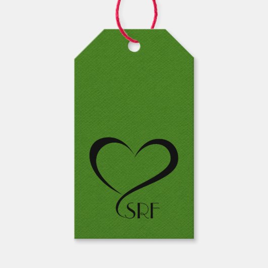 コンテンポラリーハートギフトラベル ギフトタグ (正面)