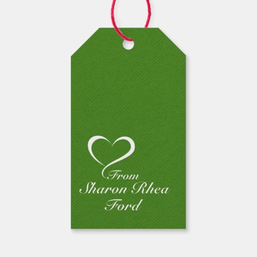 コンテンポラリーハートギフトラベル ギフトタグ (裏面)