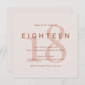コンテンポラリーバラ18th誕生日パーティーへの招待 セーブザデート (正面/裏面)