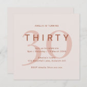 コンテンポラリーバラ30th誕生日パーティの招待状 セーブザデート (正面/裏面)