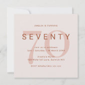 コンテンポラリーバラ70th誕生日パーティーへの招待 セーブザデート (正面)