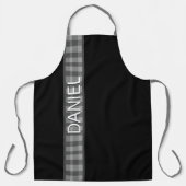 コンテンポラリーパーソナライズされた白黒 エプロン (正面)