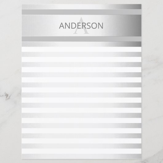 コンテンポラリーフェイクグラデーション銀ストライプ製品 (正面)