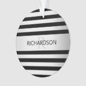 コンテンポラリーフェイクグラデーション銀ストライプ製品 オーナメント (正面)