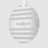コンテンポラリーフェイクグラデーション銀ストライプ製品 オーナメント (正面)