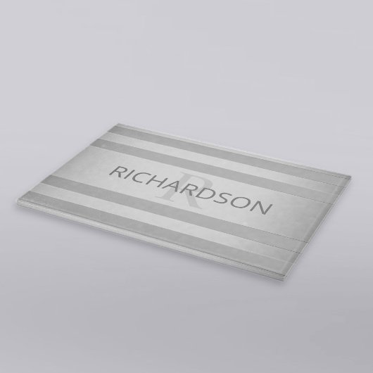 コンテンポラリーフェイクグラデーション銀ストライプ製品 カッティングボード