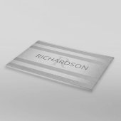 コンテンポラリーフェイクグラデーション銀ストライプ製品 カッティングボード