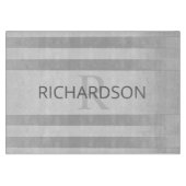 コンテンポラリーフェイクグラデーション銀ストライプ製品 カッティングボード (正面)