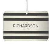 コンテンポラリーフェイクグラデーション銀ストライプ製品 カーエアーフレッシュナー (裏面)