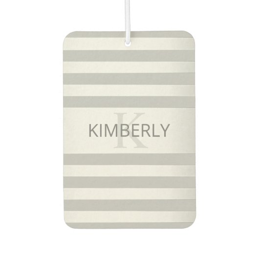 コンテンポラリーフェイクグラデーション銀ストライプ製品 カーエアーフレッシュナー (正面)