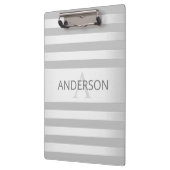 コンテンポラリーフェイクグラデーション銀ストライプ製品 クリップボード (左)