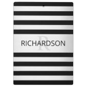 コンテンポラリーフェイクグラデーション銀ストライプ製品 クリップボード (裏面)