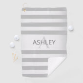 コンテンポラリーフェイクグラデーション銀ストライプ製品 ゴルフタオル (インサイチュ)