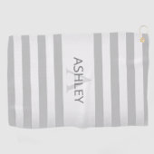 コンテンポラリーフェイクグラデーション銀ストライプ製品 ゴルフタオル (横)