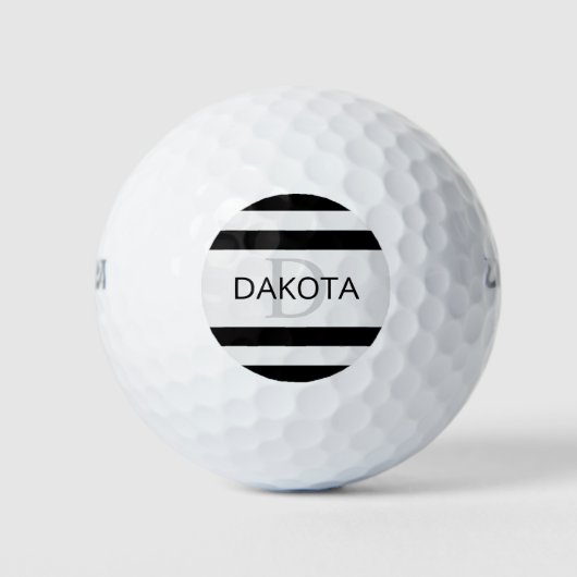 コンテンポラリーフェイクグラデーション銀ストライプ製品 ゴルフボール (正面)