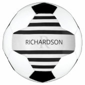 コンテンポラリーフェイクグラデーション銀ストライプ製品 サッカーボール (正面)