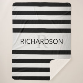 コンテンポラリーフェイクグラデーション銀ストライプ製品 シェルパブランケット