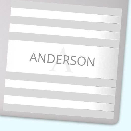 コンテンポラリーフェイクグラデーション銀ストライプ製品 シール