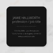 コンテンポラリーフェイクグラデーション銀ストライプ製品 スクエア名刺 (裏面)